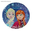 Тарелка бумажная 20 см "Холодное сердце. Торжество: снежки" (набор 6 шт)/ Frozen Snowflakes