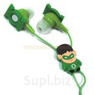 Наушники MP3 вакуумные Зеленый фонарь (для iOS/Android)