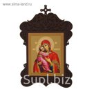 Икона в фигурной рамке 33х22 см "Владимирская икона Божией Матери"