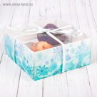 Коробка для капкейка «Зима», 16 х 16 х 7,5 см
