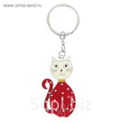 Брелок металл "Кошка" МИКС