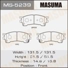 Колодки дисковые Masuma MS5239