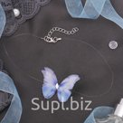 Чокер Butterfly на леске цвет бело синий в серебре