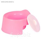 Горшок детский с крышкой, цвет розовый