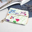 Кошелёк женский, 2 отдела на молнии, для монет, для карт, цвет зелёный