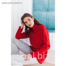 Толстовка женская "Ирис", цвет красный, на короткой молнии, размер 42 2032