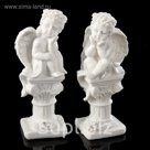 Сувенир полистоун "Белоснежный ангел на колонне" МИКС 13,5х6х6 см