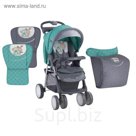 Коляска прогулочная Lorelli Foxy с накидкой на ножки, Серо-Зелёный/ Grey&Green 1704