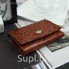 Кошелёк женский, 2 отдела, для карт, для монет, цвет коричневый