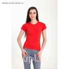 Футболка женская, размер 50-52 (XL), цвет красный (арт.VSE25prn)
