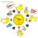 Часы - наклейки на стену "Время Котэ"