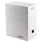 Короб архивный с клапаном, микрогофрокартон, 150 мм, до 1400 листов, белый, STAFF