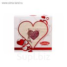 Махровое полотенце в коробке "LOVE", размер 50х90 см, цвет кремовый
