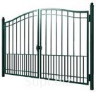 Распашные ворота с двумя столбами под бетонирование >5 м