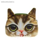 Мягкий кошелёк "Котик", зелёные глазки