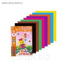 Бумага ПИФАГОР "Птичка с шариками" А4, 8 листов, 8 цветов, мелов