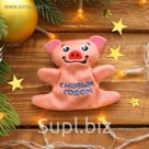 Магнит новогодний "С Новым годом!", мягкая игрушка