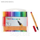 Набор ручек капиллярных 18 цветов Stabilo point 88 mini 0.4мм в пластиковом футляре