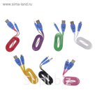 Провод для зарядки Luazon, USB - iPhone 5, 1м, светящиеся смайлики, МИКС