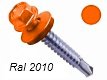 Саморез RAL 2010 Оранжевый 4,8*50 Кровельный саморез оцинкованный с шайбой EPDM, окрашенный по RAL, RR, что гарантирует защиту от коррозии и под шляпкой.  Пред…