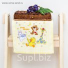 Салфетка махровая "Хорошие друзья" (желтая), 25х25 см, хл100, 340 г/м