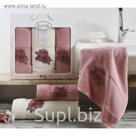 Комплект махровых полотенец Orkide: 50х90 см-2 шт, 70х140 см-1 шт, розовый