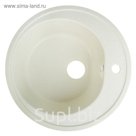 Мойка кухонная из литьевого мрамора Polygran F-08, белая