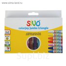 Пастель масляная детская 12 цветов Sivo Jumbo Tri 11/100 мм, треугольный корпус