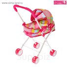 Коляска для кукол "Радуга", прогулочная, металлический каркас