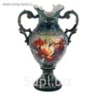 Ваза напольная "Астория" ирисы, зелёная