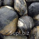 Грунт натуральный UDeco Stream Black "Чёрная галька" для аквариумов, 30-50 мм, 2 л