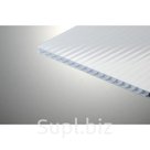 Сотовый поликарбонат СТАНДАРТ 6х2100х12000мм белый  25%