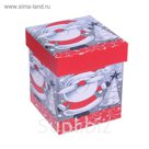 Коробка подарочная "Весёлый санта", 10 х 10 х 11 см