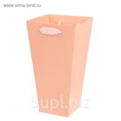 Переноска для цветов, цвет персиковый, 16 х 16 х 24 см