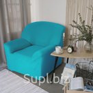 Чехол для мягкой мебели в детскую Collorista на кресло,наволочка 40*40 см в ПОДАРОК,голубой 248100