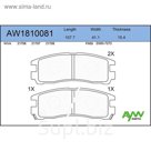 Колодки тормозные AYWIparts AW1810081