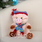 Мягкая игрушка "Хрюша в шапке и шарфике" 22 см