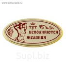 Табличка на дверь "Тут исполняются желания" с мужчиной, интим