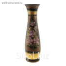 Ваза напольная "Глория" акрил, цветы бежево-коричневый фон