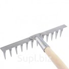 Грабли 14-зубые витые, 340 мм, нерж. сталь, черенок в/с СИБРТЕХ