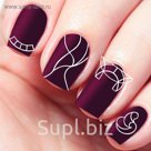 Декоративная наклейка-скотч для ногтей "Узор", цвет золотой