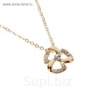 Кулон "Цветочек", цвет белый в золоте, 45см