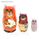 Матрёшка "Кот Рыболов", 3 в 1