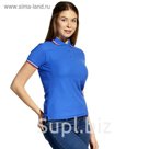 Рубашка-поло женская StanRussian, размер 46, цвет синий 185 м/г 04WRUS