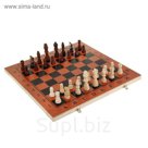 Настольная игра 3 в 1: шашки, шахматы, нарды, поле 39 × 39 см, тёмное дерево