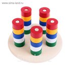 Пирамидка логическая "Цвет и счёт", деревянная