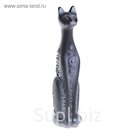 Сувенир "Кошка Египетская" средняя орнамент черная с серебром