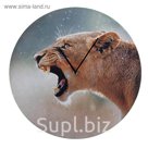 Часы настенные интерьерные "Серия Фетр. Львица", d=40 см