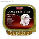 Влажный корм Animonda  VOM FEINSTEN ADULT для взрослых собак, оленина, ламистер, 150 г