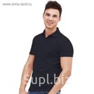 Рубашка-поло мужская StanUniform, размер 48, цвет чёрный 185 г/м 04U
